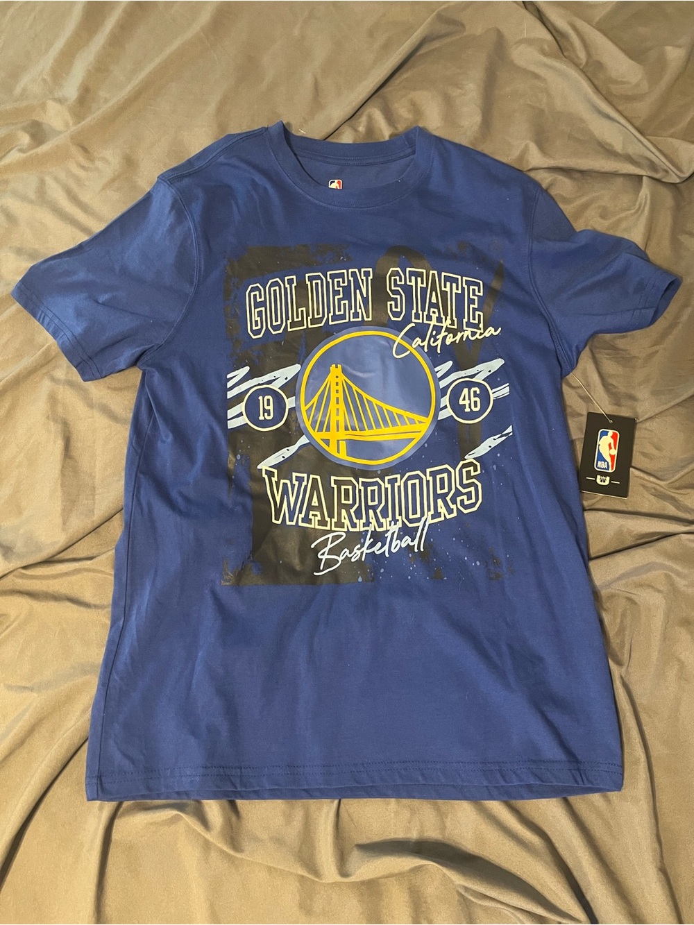 NBA Golden State Warriors Royal Blue & Yellow Graphic Tee